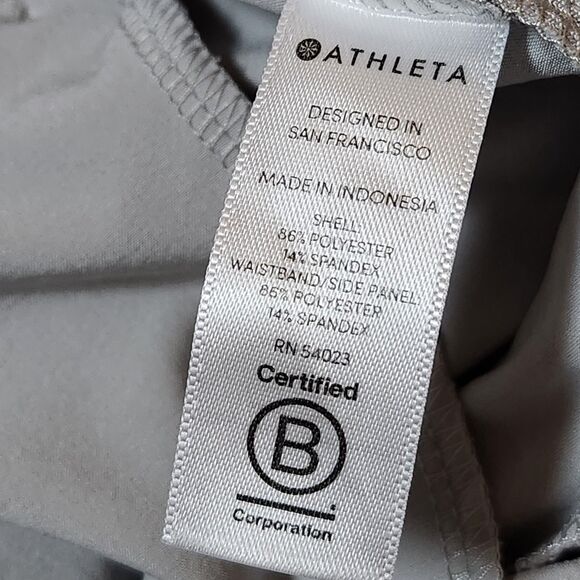 Athleta lt grey pants polyester spandex blend womens 14 - Picture 4 of 10
